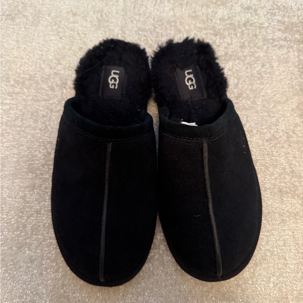 UGG Black Suede Slippers